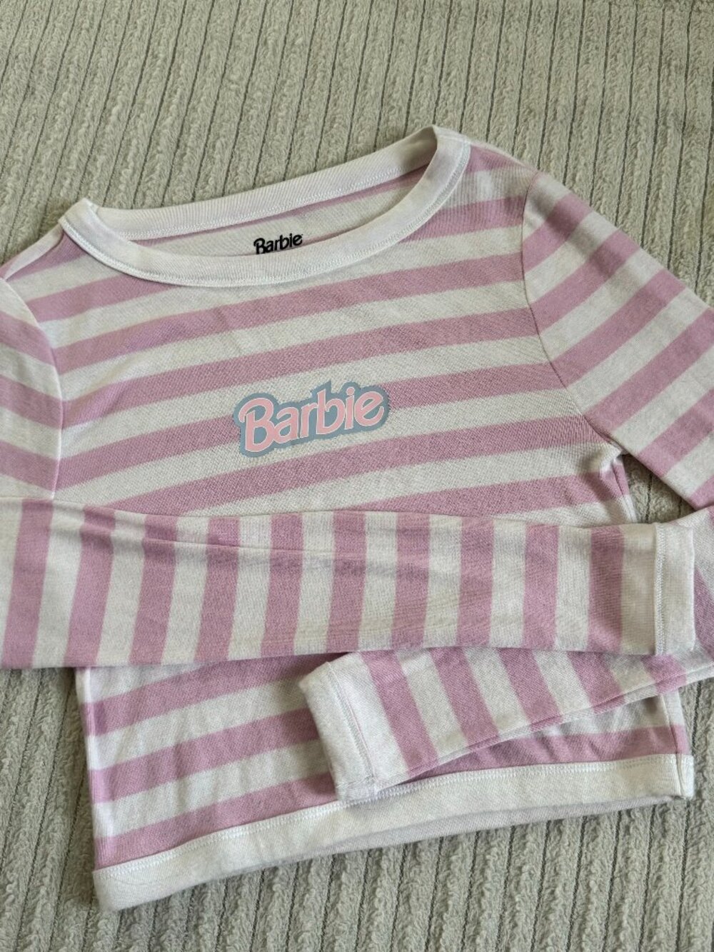 Pacsun Barbie Striped Long Sleeve Top